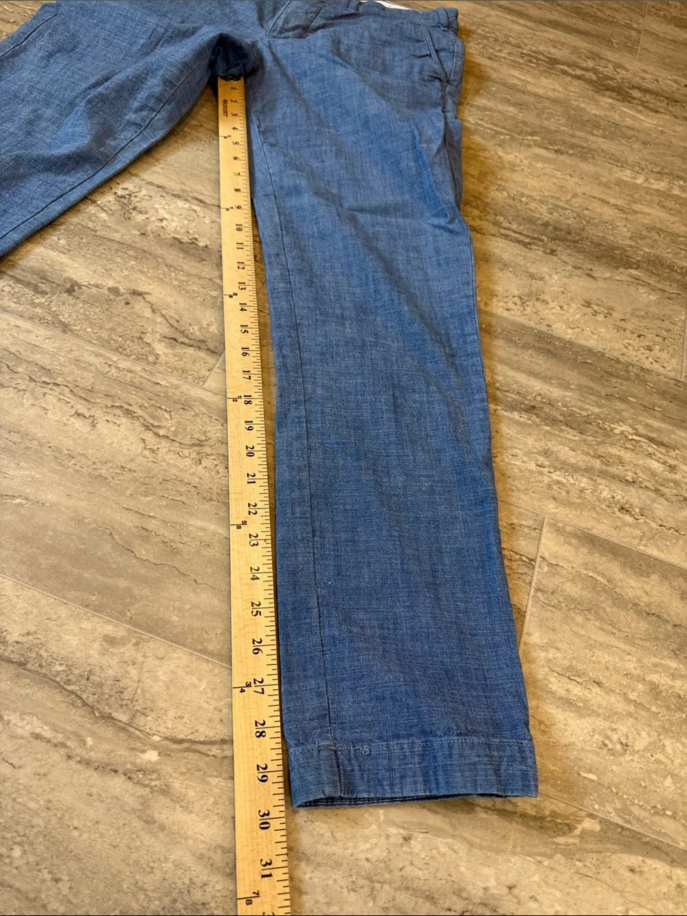 Abercrombie & Fitch Light Blue Slim Chambray Pants size 31 x 32
